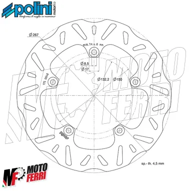 MF2537 Dischi Freno Anteriore Wave Polini Yamaha TMax 500 530 560 (2004/2024)