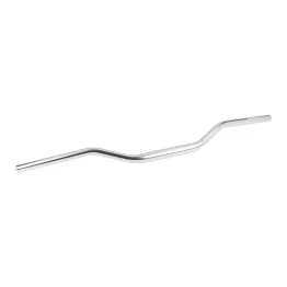 MF9126 Manubrio Cross Motard Piega Bassa Alluminio Sterzo 28 mm Argento Universale