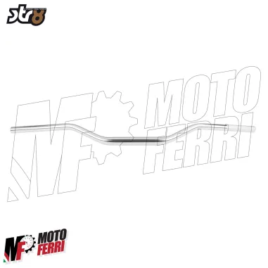 MF9126 Manubrio Cross Motard Piega Bassa Alluminio Sterzo 28 mm Argento Universale