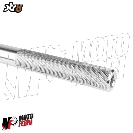 MF9126 Manubrio Cross Motard Piega Bassa Alluminio Sterzo 28 mm Argento Universale