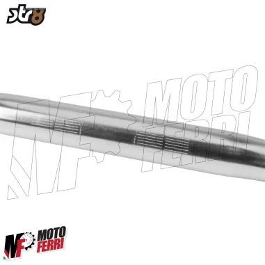 MF9126 Manubrio Cross Motard Piega Bassa Alluminio Sterzo 28 mm Argento Universale