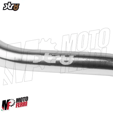 MF9126 Manubrio Cross Motard Piega Bassa Alluminio Sterzo 28 mm Argento Universale