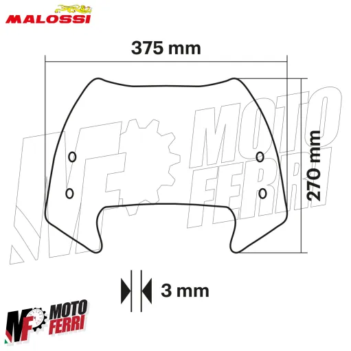 MF2901 Cupolino Malossi Sport Screen Fume' Scuro Medley 125 150 200 - 2020/2026