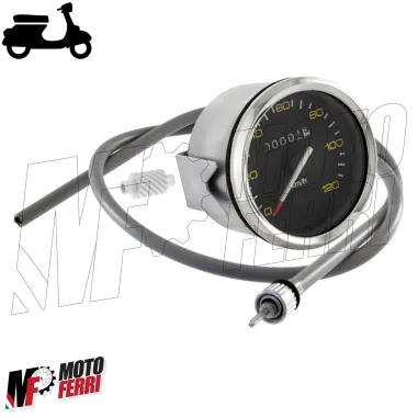 MF4544 Contachilometri Scala 120Km/h Vespa PX PE 125 150 200 Prima Serie Cromato