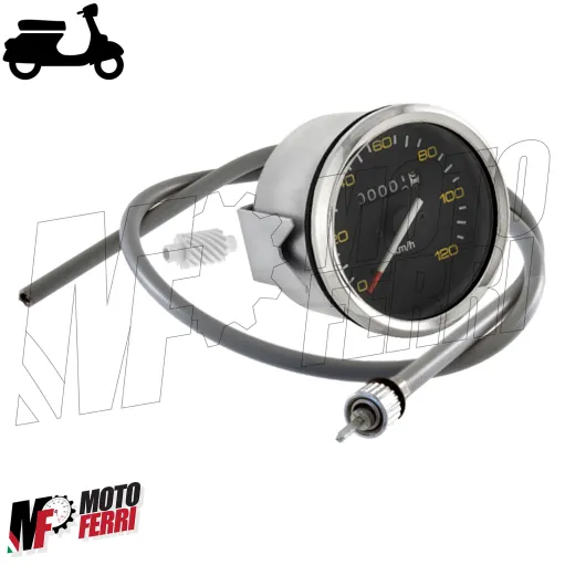 MF4544 Contachilometri Scala 120Km/h Vespa PX PE 125 150 200 Prima Serie Cromato