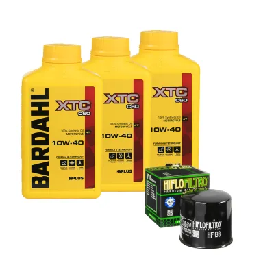 MF5287 Tagliando Suzuki VStrom 650 2007/2026 - 3 Olio Bardahl XTC 10W40 Filtro