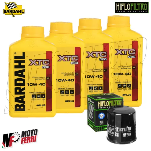 MF5281 Tagliando Kawasaki Z900 da 2017 a 2026 - 4 Olio Bardahl XTC 10W40 Filtro