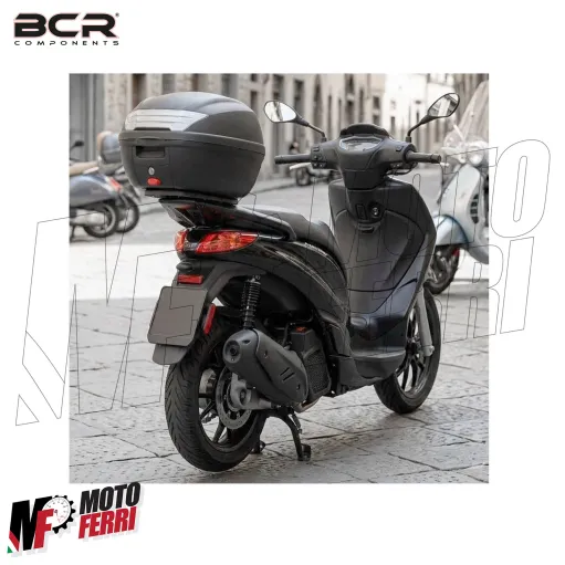MF5457 Bauletto 29 Litri BCR Piastra e Schienalino Universale Scooter Nero