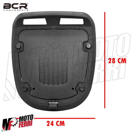 MF5457 Bauletto 29 Litri BCR Piastra e Schienalino Universale Scooter Nero