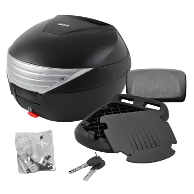 MF5457 Bauletto 29 Litri BCR Piastra e Schienalino Universale Scooter Nero