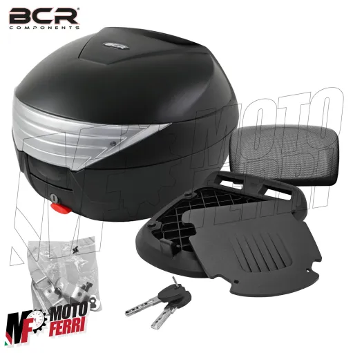 MF5457 Bauletto 29 Litri BCR Piastra e Schienalino Universale Scooter Nero