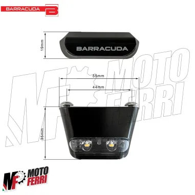 MF2579 Luce Targa Portatarga Barracuda Moto a Led Universale Omologata