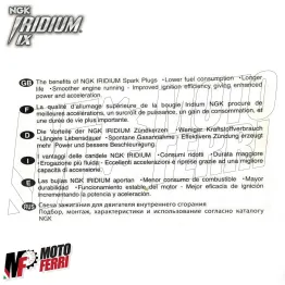 MF2585 CANDELA NGK CR8EIX IRIDIUM PIAGGIO VESPA GTS SUPER SPORT I.E. 125 300 2