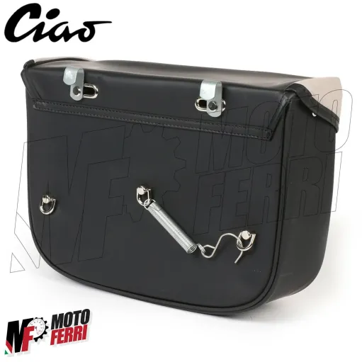 MF2661 Borsa Piaggio Ciao Laterale da Portapacchi Grigio Nero Impermeabile