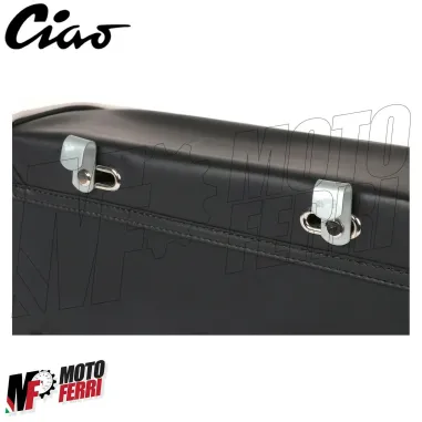 MF2661 Borsa Piaggio Ciao Laterale da Portapacchi Grigio Nero Impermeabile