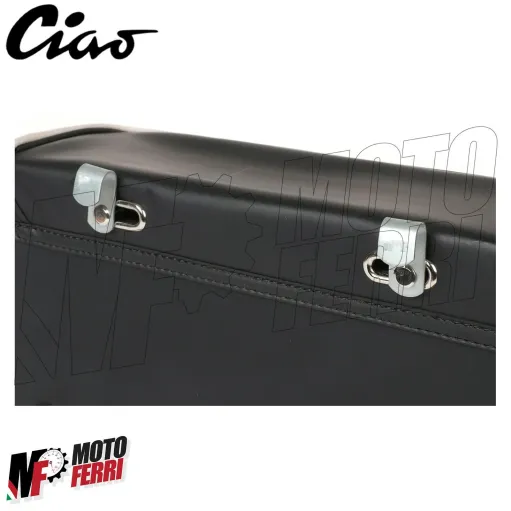 MF2661 Borsa Piaggio Ciao Laterale da Portapacchi Grigio Nero Impermeabile