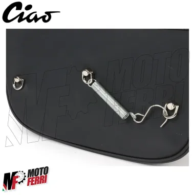 MF2661 Borsa Piaggio Ciao Laterale da Portapacchi Grigio Nero Impermeabile