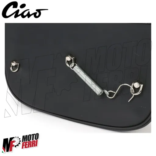 MF2661 Borsa Piaggio Ciao Laterale da Portapacchi Grigio Nero Impermeabile