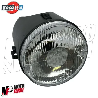 MF2692 Faro Fanale Anteriore Bosatta Nero per Piaggio SI FL FL2 Nuovo Tipo