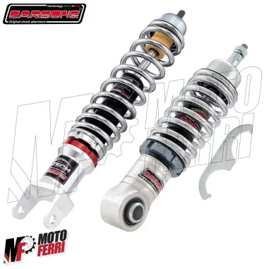 AMMORTIZZATORE ANTERIORE E POSTERIORE CARBONE HI-TECH CROMATO VESPA 50 R L N 125 ET3 PRIMAVERA