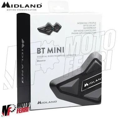 Interfono DOPPIO MIDLAND BT MINI TWIN BLUETOOTH MOTO SCOOTER 2 CASCHI