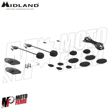 Kit 2 Interfono Midland BTX1 Pro S Twin Bluetooth Moto Scooter 2 Caschi