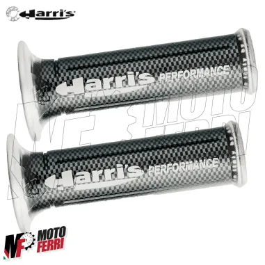 MF2827 - Coppia Manopole Soft Grips Harri's Universali Scooter Effetto Carbonio
