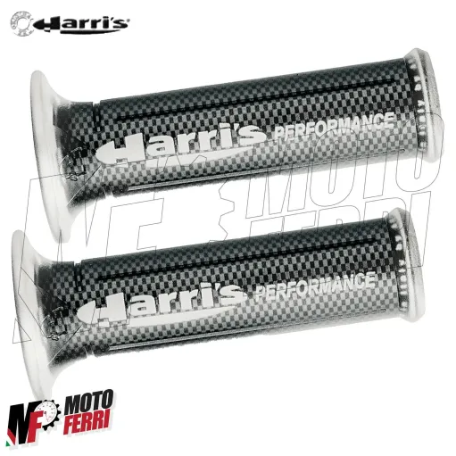 MF2827 - Coppia Manopole Soft Grips Harri's Universali Scooter Effetto Carbonio
