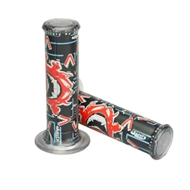 MF2829 - COPPIA MANOPOLE SOFT GRIPS HARRI'S UNIVERSALI SCOOTER DISEGNO CANNIBAL