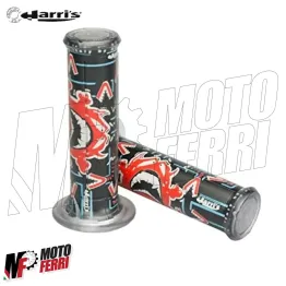 MF2829 - COPPIA MANOPOLE SOFT GRIPS HARRI'S UNIVERSALI SCOOTER DISEGNO CANNIBAL 2