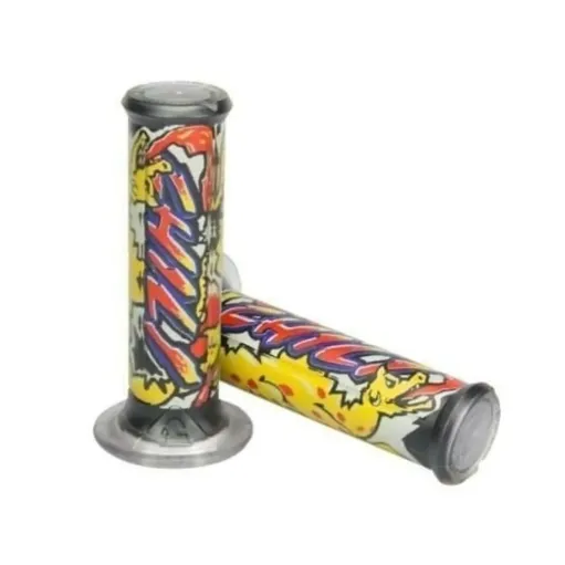 MF2831 - COPPIA MANOPOLE SOFT GRIPS HARRI'S UNIVERSALI SCOOTER DISEGNO COMICS