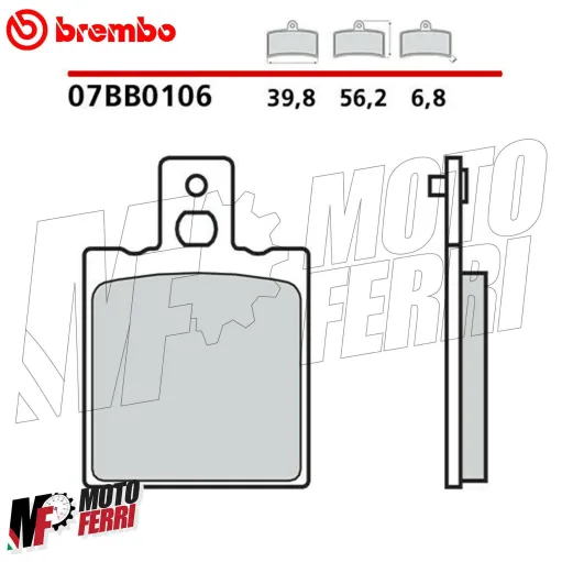 MF2834 - COPPIA PASTIGLIE FRENO POSTERIORI BREMBO DUCATI MONSTER 600 620 695 998