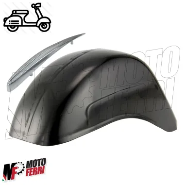 PARAFANGO ANTERIORE GREZZO + CRESTA CROMATA PER VESPA 50 R L N 125 ET3 PRIMAVERA