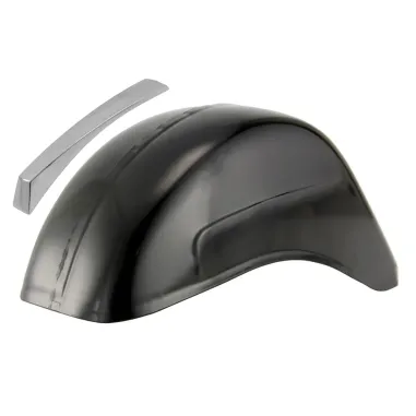 PARAFANGO ANTERIORE NERO GREZZO + CRESTA CRESTINA ALLUMINIO PER VESPA 50 SPECIAL