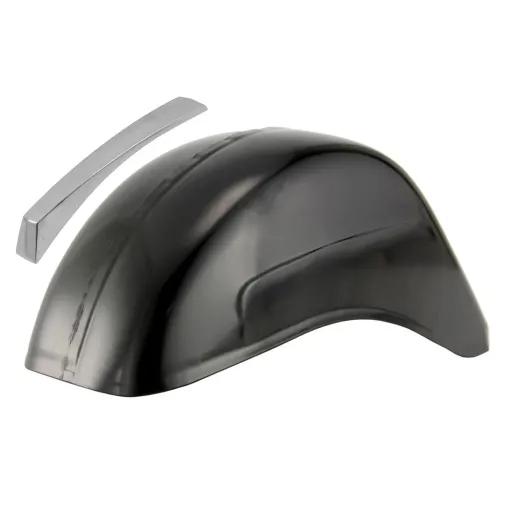 PARAFANGO ANTERIORE NERO GREZZO + CRESTA CRESTINA ALLUMINIO PER VESPA 50 SPECIAL