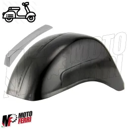 PARAFANGO ANTERIORE NERO GREZZO + CRESTA CRESTINA ALLUMINIO PER VESPA 50 SPECIAL 2