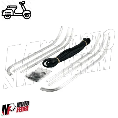 SERIE STRISCE PEDANA COMPLETE DI RIBATTINI E PUNATALINI VESPA PX PE 125 150 200