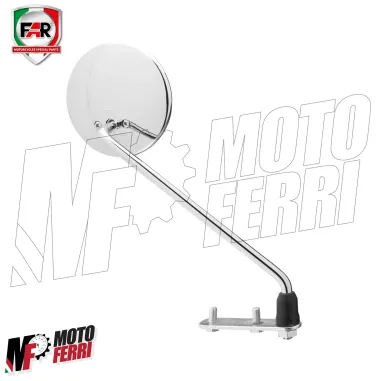 SPECCHIO TONDO CROMATO DESTRO FAR VESPA 125 150 200 PX PE ARCOBALENO PK S XL