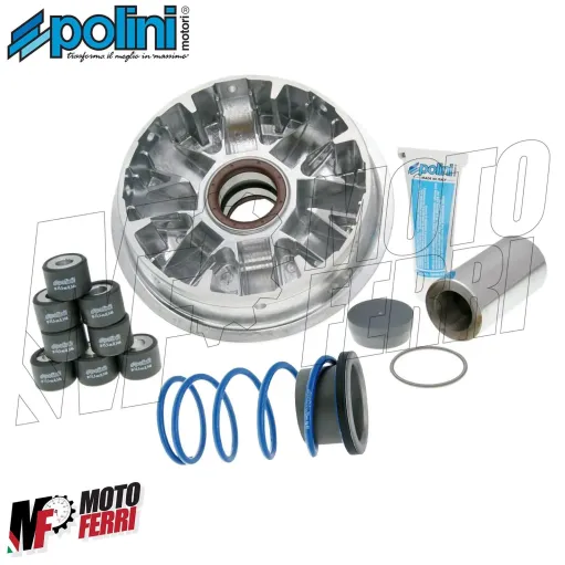Variatore Polini Hi-Speed 8 Rulli + Molla Blu per Gilera GP 800 Aprilia SRV 850