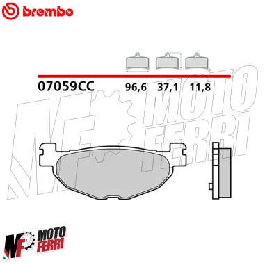Coppia pastiglie freno posteriori Brembo 07059 Yamaha TMax 500 dal 2004 al 2011