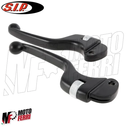 MF0371 - Coppia leve SIP regolabili nere Vespa 125 150 200 PX PE Arcobaleno T5