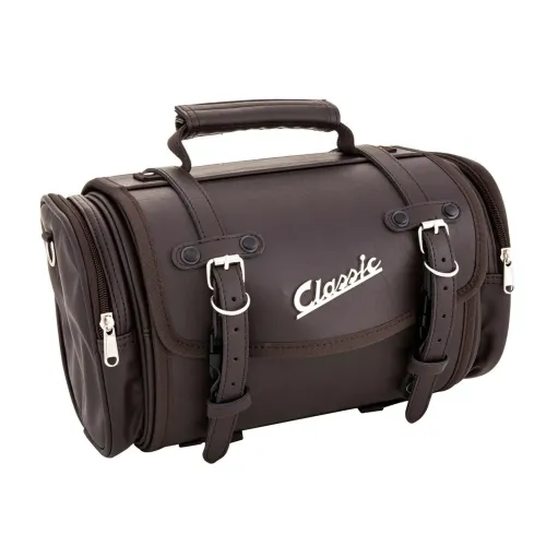 MF4990 Borsa SIP Classic Valigia Pelle Marrone 10 Lt Portapacchi Universale Vespa