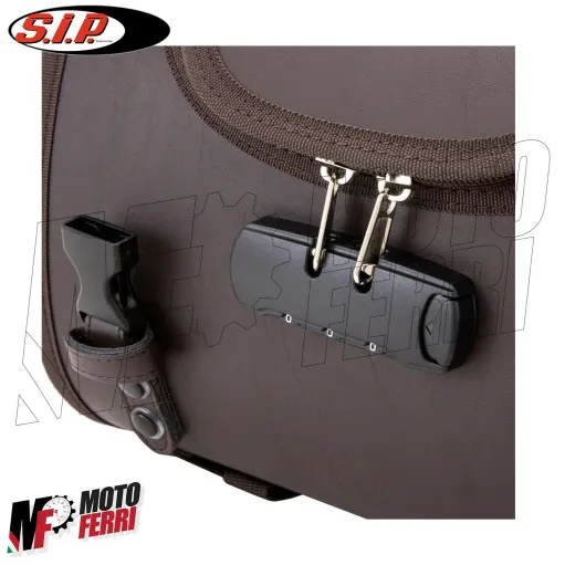 MF4990 Borsa SIP Classic Valigia Pelle Marrone 10 Lt Portapacchi Universale Vespa
