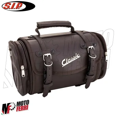 MF4990 Borsa SIP Classic Valigia Pelle Marrone 10 Lt Portapacchi Universale Vespa