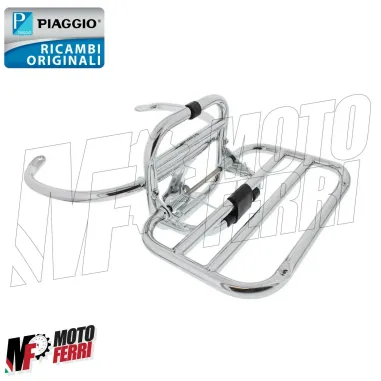 MF2033 Portapacchi Posteriore Cromo Originale Vespa GTS 125 250 300 (2005/2024)