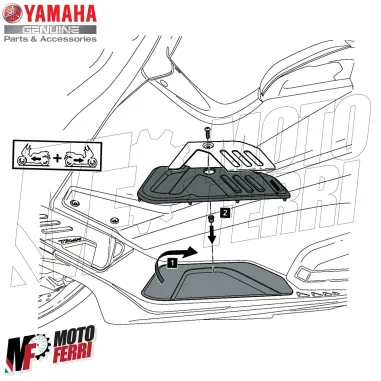 MF1984 Coppia Pedane Poggiapiedi Alluminio Yamaha 530 560 TMAX da 2017 a 2021