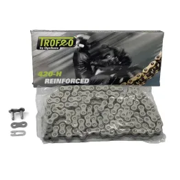 MF2162 Catena trasmissione Trofeo passo 420 - 140 Maglie rinforzata Moto Cross