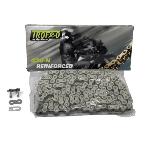 MF2162 Catena trasmissione Trofeo passo 420 - 140 Maglie rinforzata Moto Cross