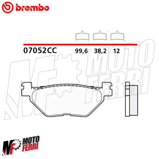 Pastiglie Freno Posteriore Brembo Carbon Yamaha TMax 530 560 dal 2012 al 2025
