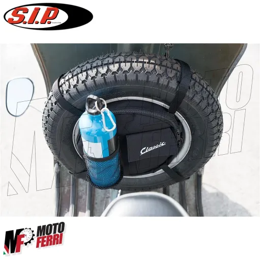 MF0386 Borsa SIP Ruota Scorta 8 10 Nera Vespa 50 Special 125 ET3 Primavera PX PE